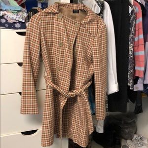 Plaid Trenchcoat